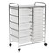 Rolling Storage Cart 15 Drawer Organizer With Wheels Craft Office Supply Organizer Steel Frame Multicolor Drawers
